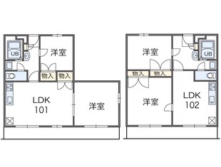 レオパレス中井町３の物件間取画像